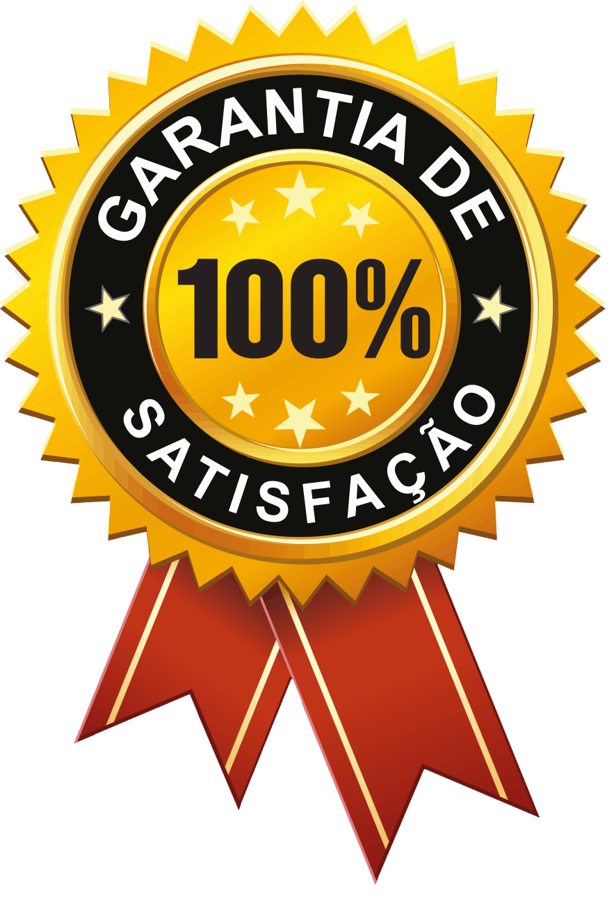 Selo de garantia de 100% de satisfação